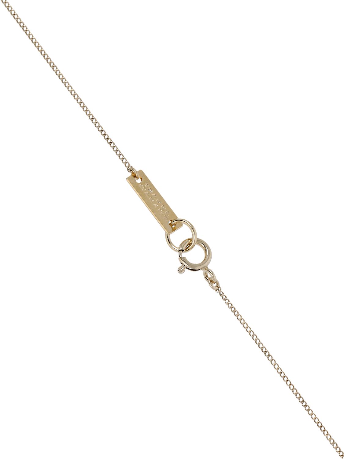 Shop Isabel Marant Polly Glass Long Necklace In Amazon,gold