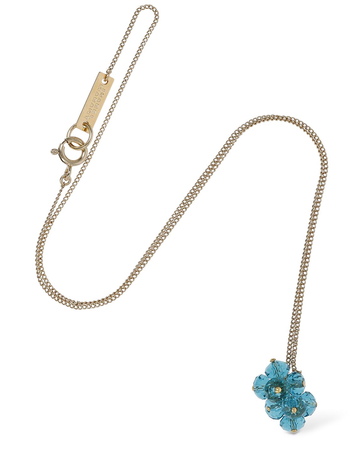 Shop Isabel Marant Polly Glass Long Necklace In Amazon,gold