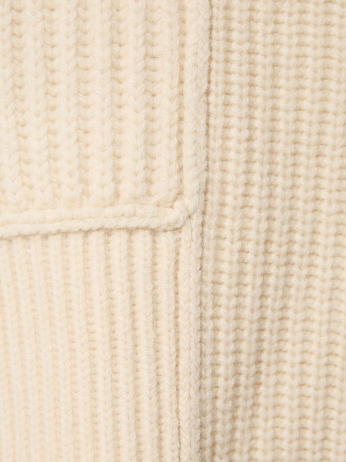 Shop Totême Multi-rib Wool Knit Sweater In 화이트