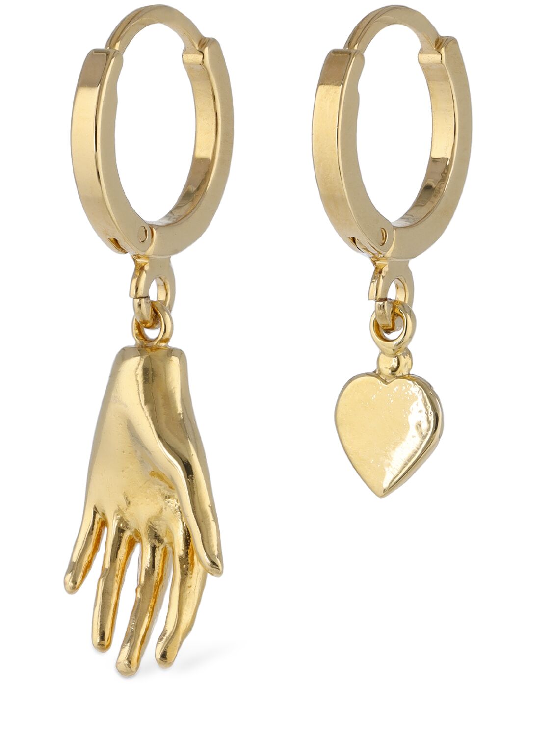 Shop Isabel Marant Happiness Hoop Earrings In Gold,black