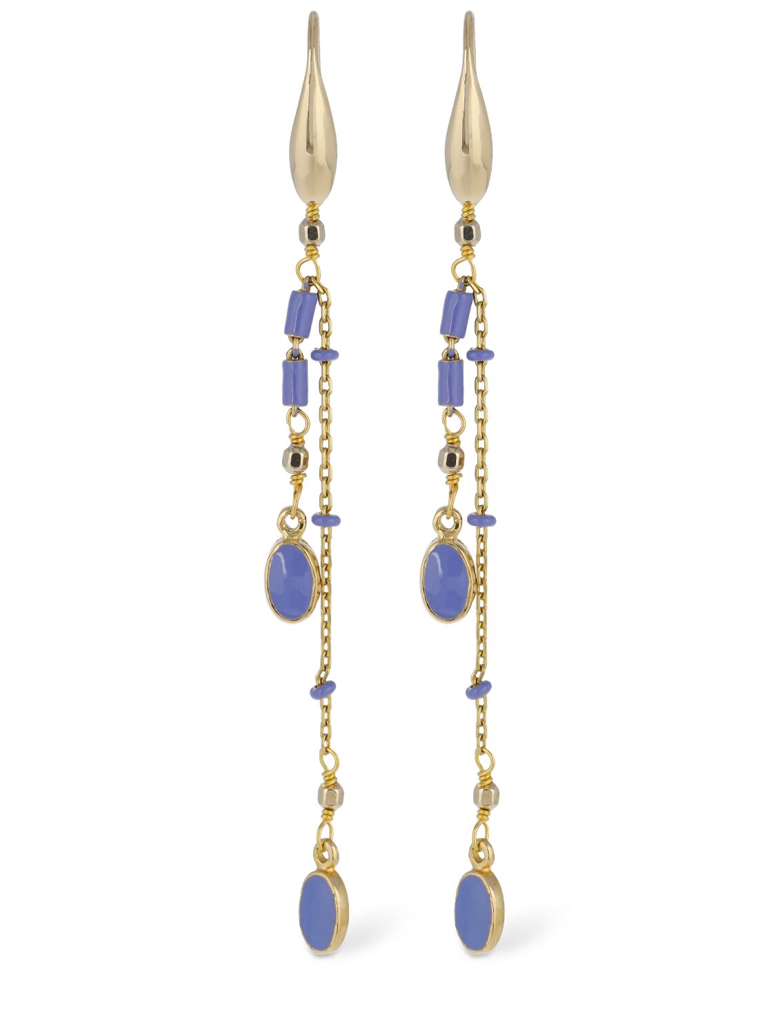 Isabel Marant Casablanca Drop Earrings In Lavender,gold