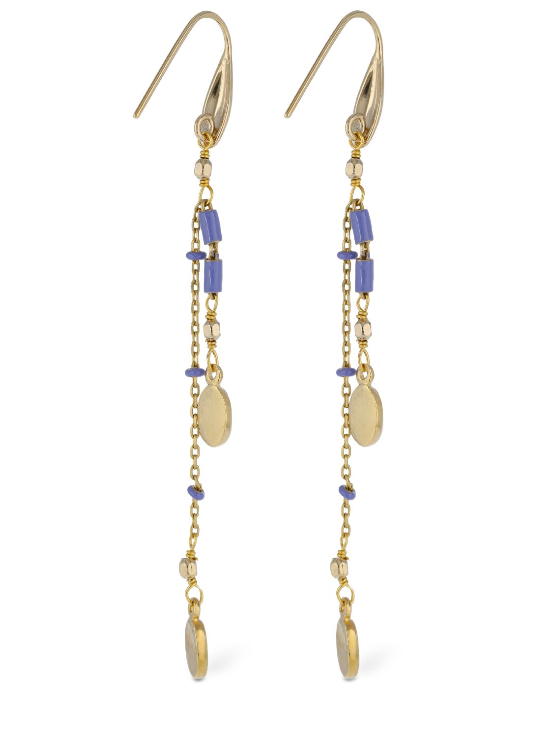 Shop Isabel Marant Casablanca Drop Earrings In Lavender,gold