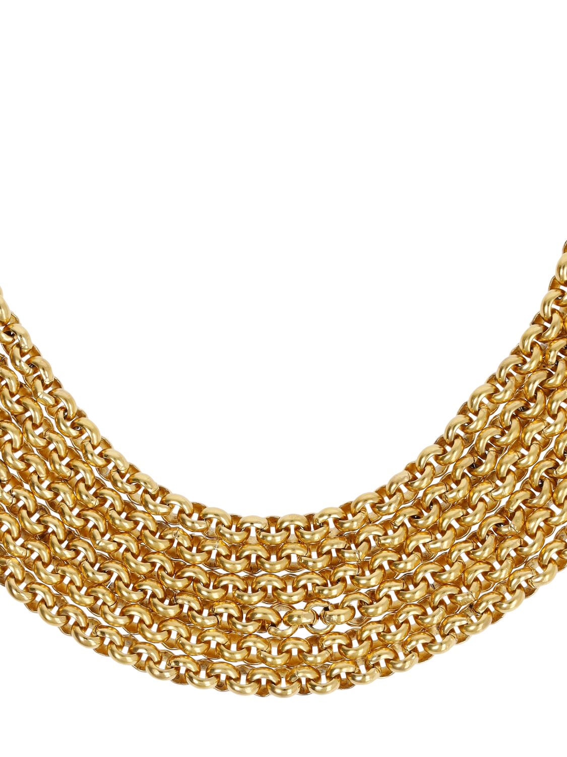 Shop Timeless Pearly Multi Chain Choker In Gold
