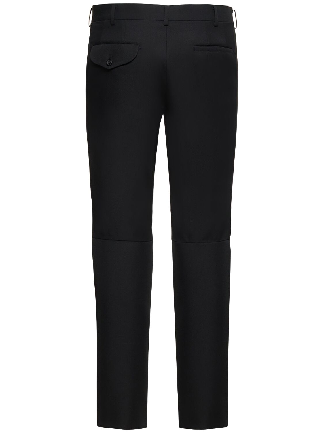 Shop Comme Des Garçons Solid Gabardine Pants In Black