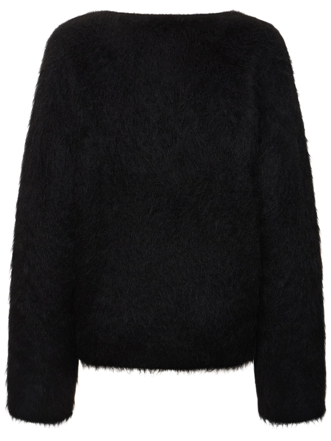 Shop Totême Petite Alpaca Blend Knit Sweater In 블랙