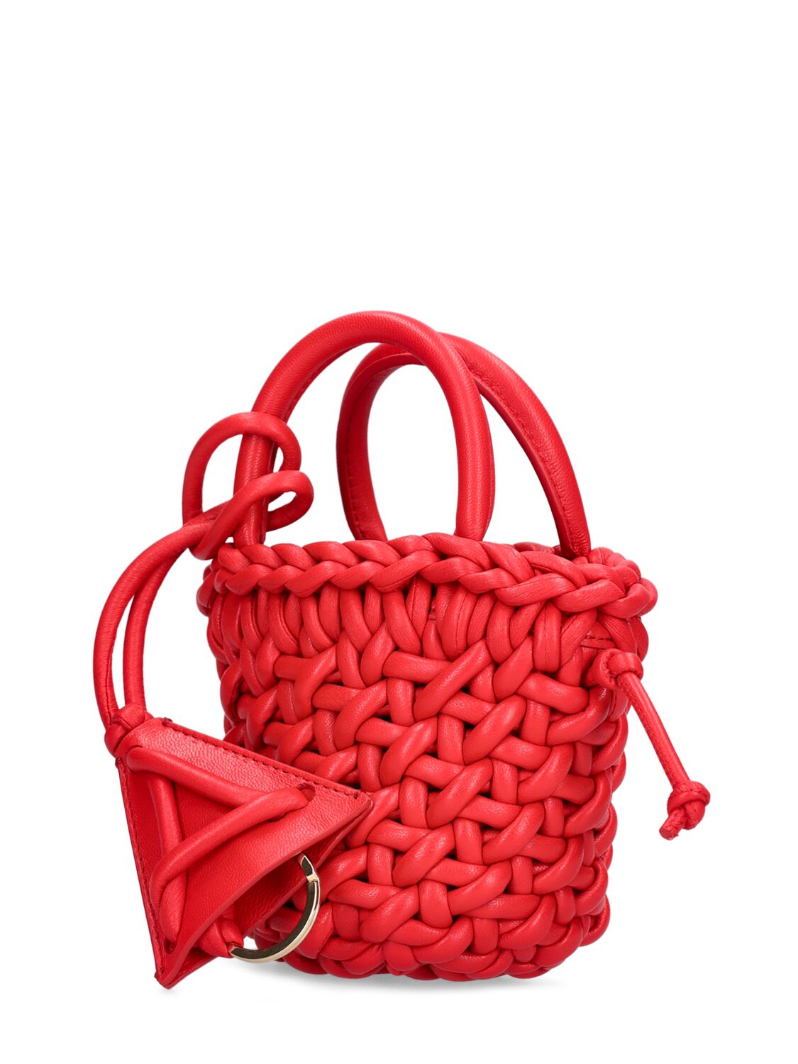 Shop Alanui Mini Icon Leather Tote Bag In Red