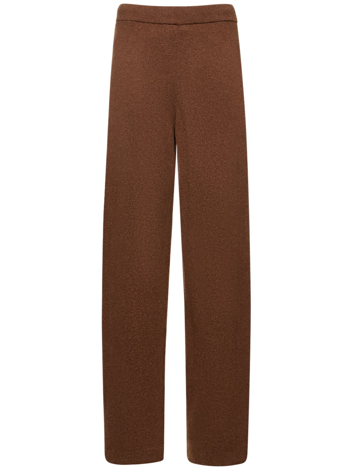 Image of Soft Wool Blend Curved Pants