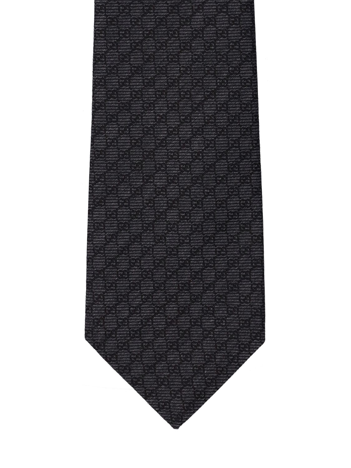 Shop Gucci 7cm Ginny Silk & Wool Tie In Black