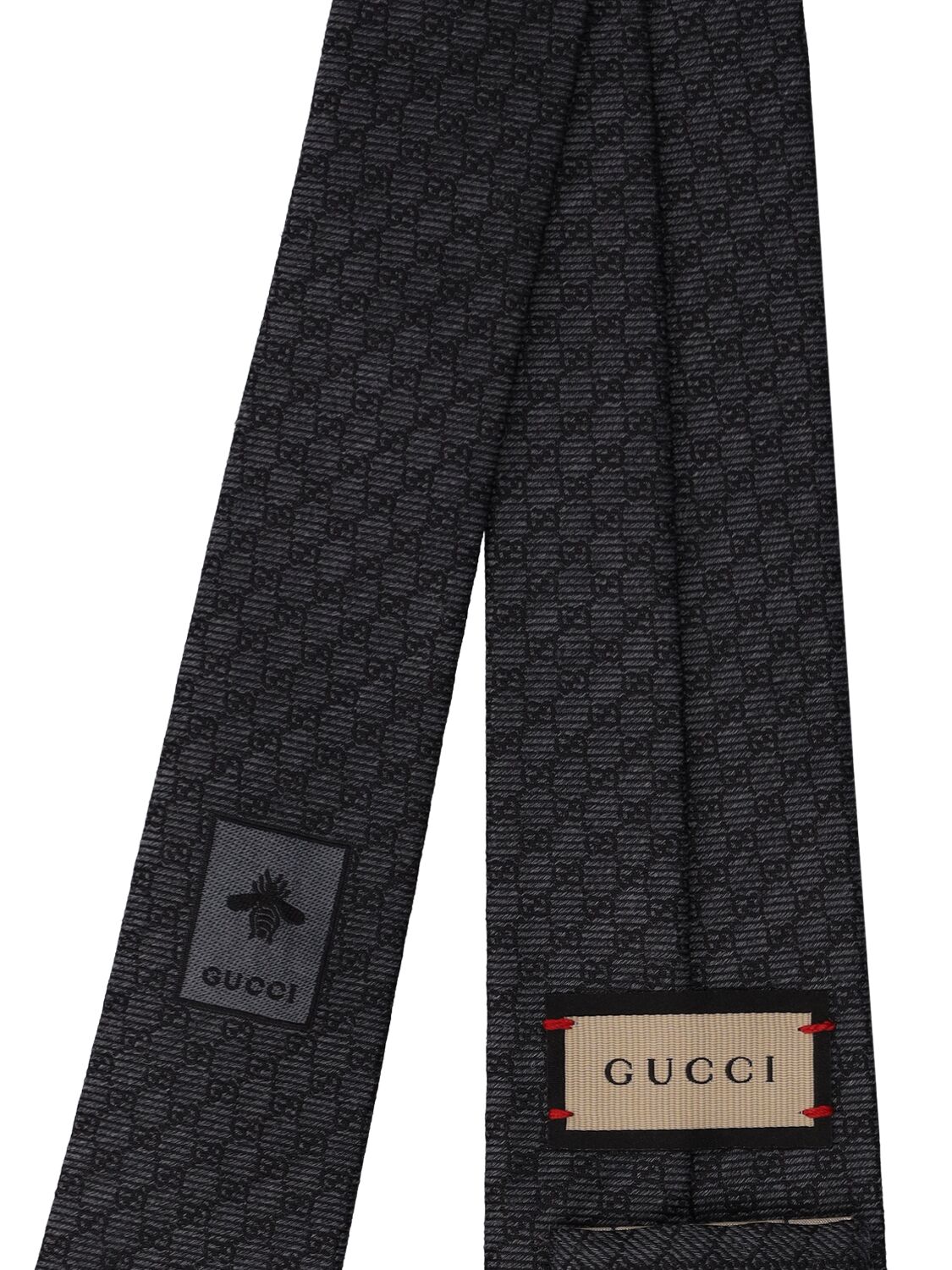 Shop Gucci 7cm Ginny Silk & Wool Tie In Black