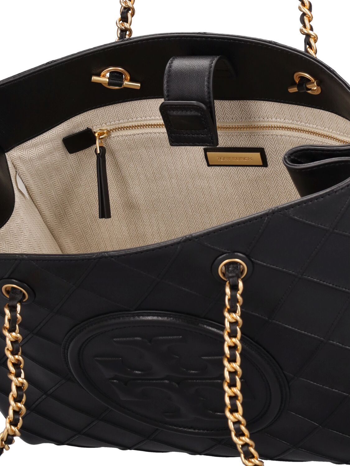 Shop Tory Burch Fleming Soft Leather Shoulder Bag In Black