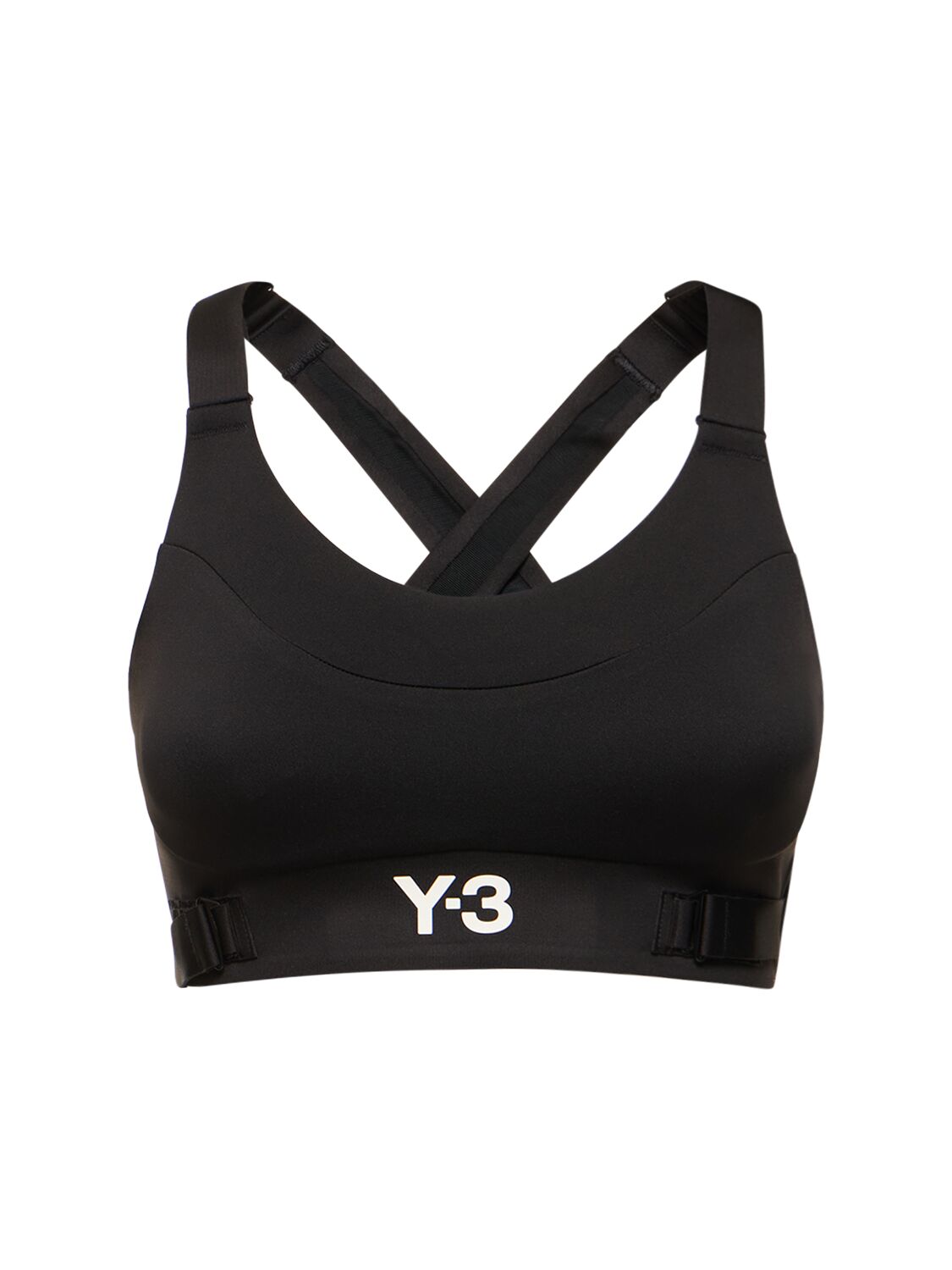 Y-3 Logo-print Sports Bra In Black