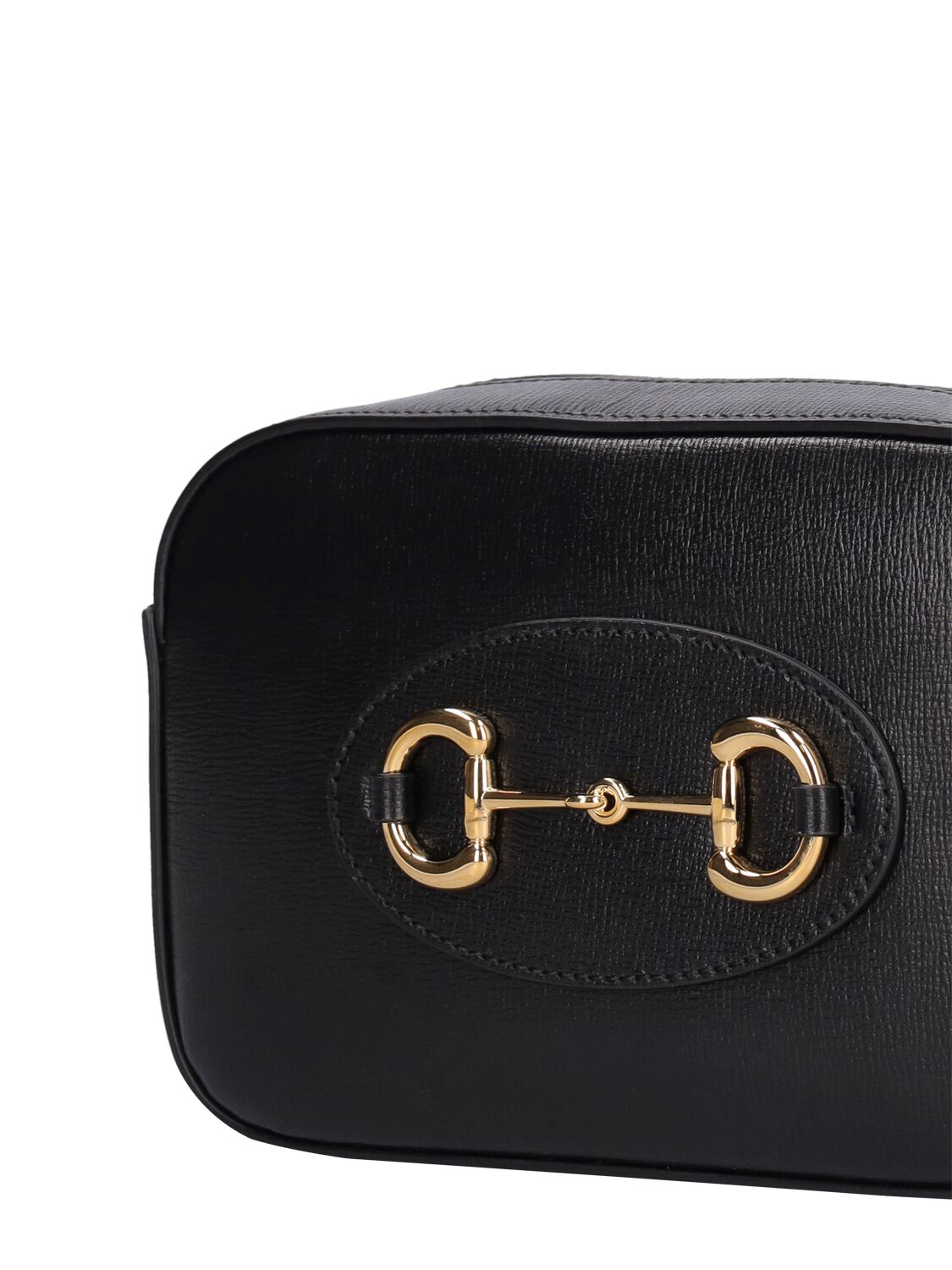 Shop Gucci Small 1955 Horsebit Leather Shoulder Bag In Black