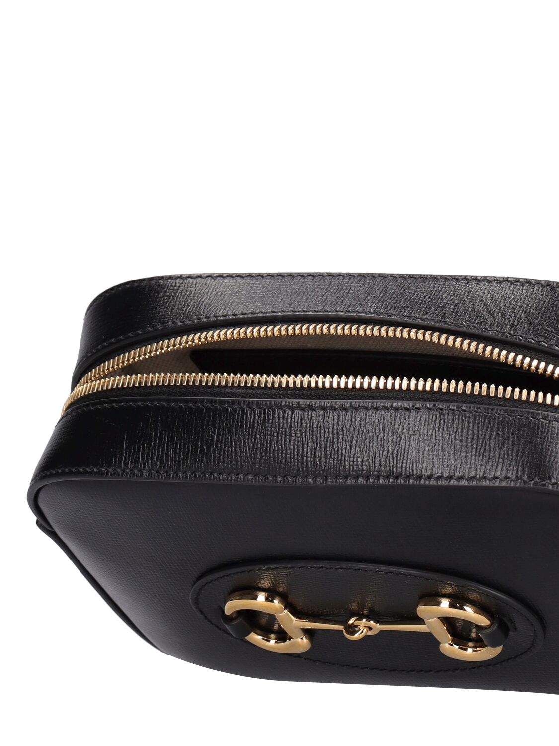 Shop Gucci Small 1955 Horsebit Leather Shoulder Bag In Black