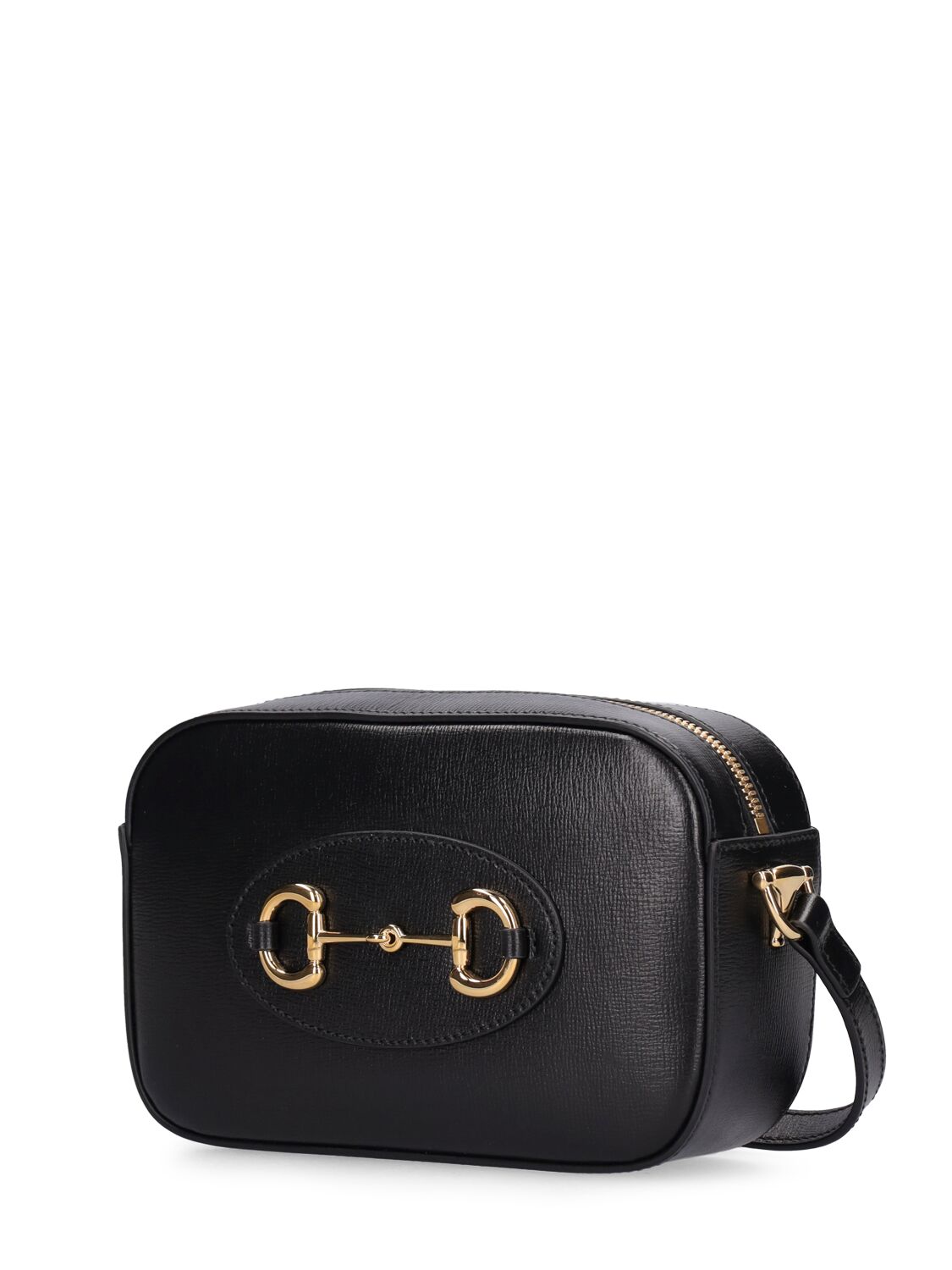 Shop Gucci Small 1955 Horsebit Leather Shoulder Bag In Black