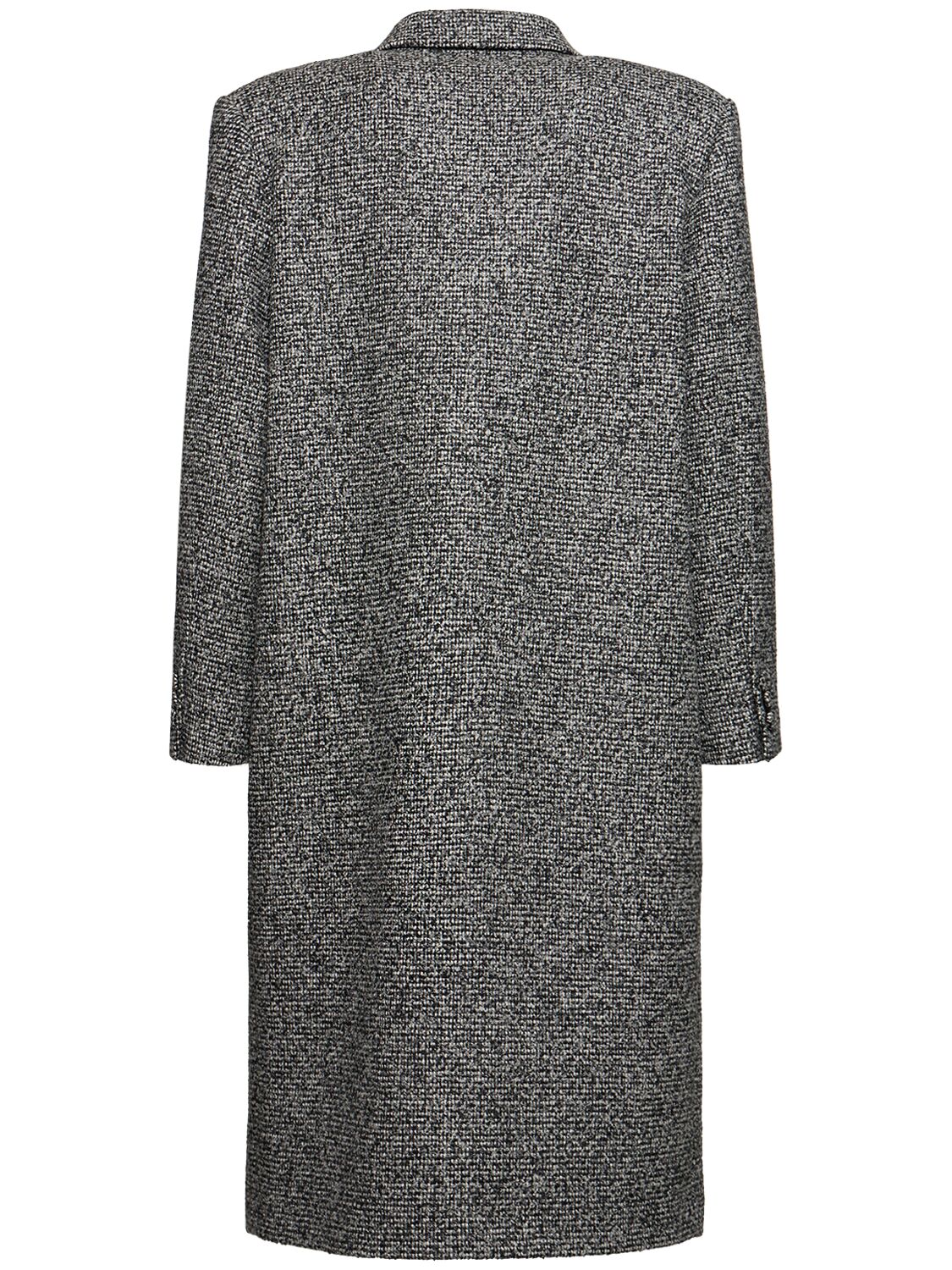Shop Valentino Wool Blend Double Breasted Coat In 080