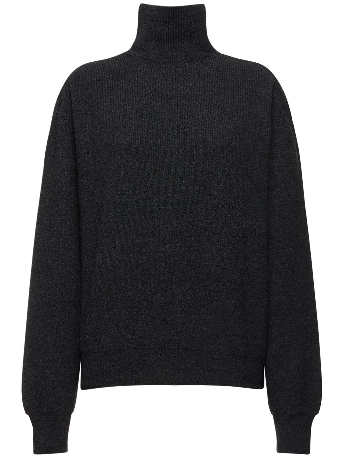 Lemaire Wool Blend Turtleneck Sweater In Anthracite