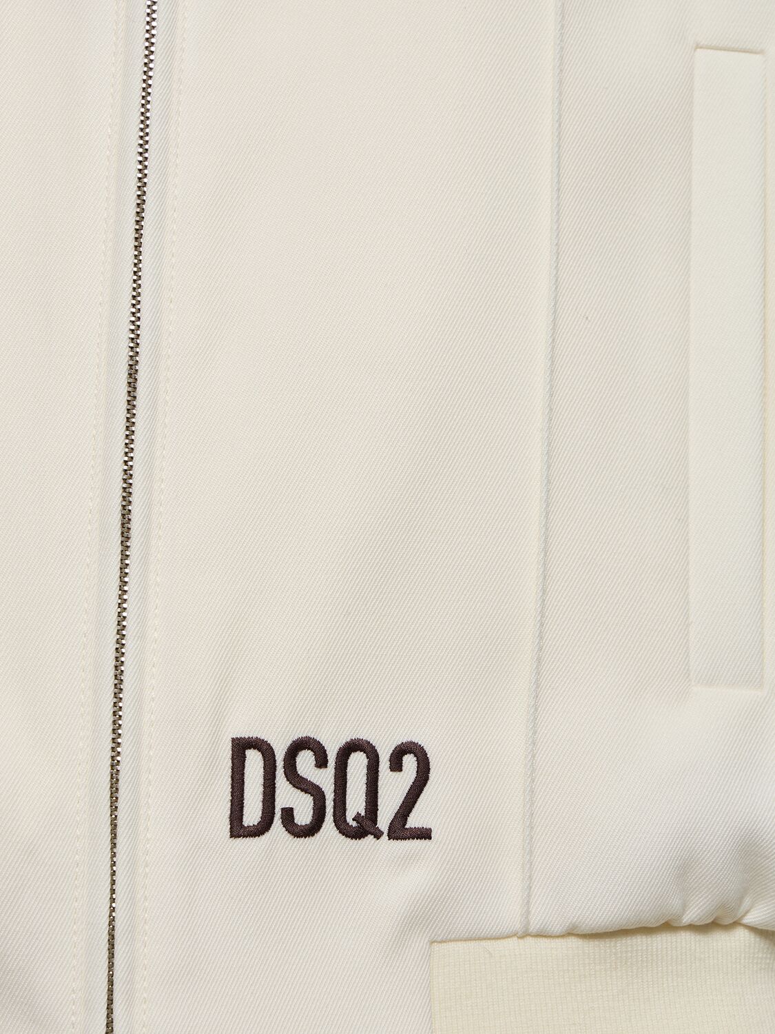 Shop Dsquared2 Tailored Wool Blend Track Jacket In Off-white