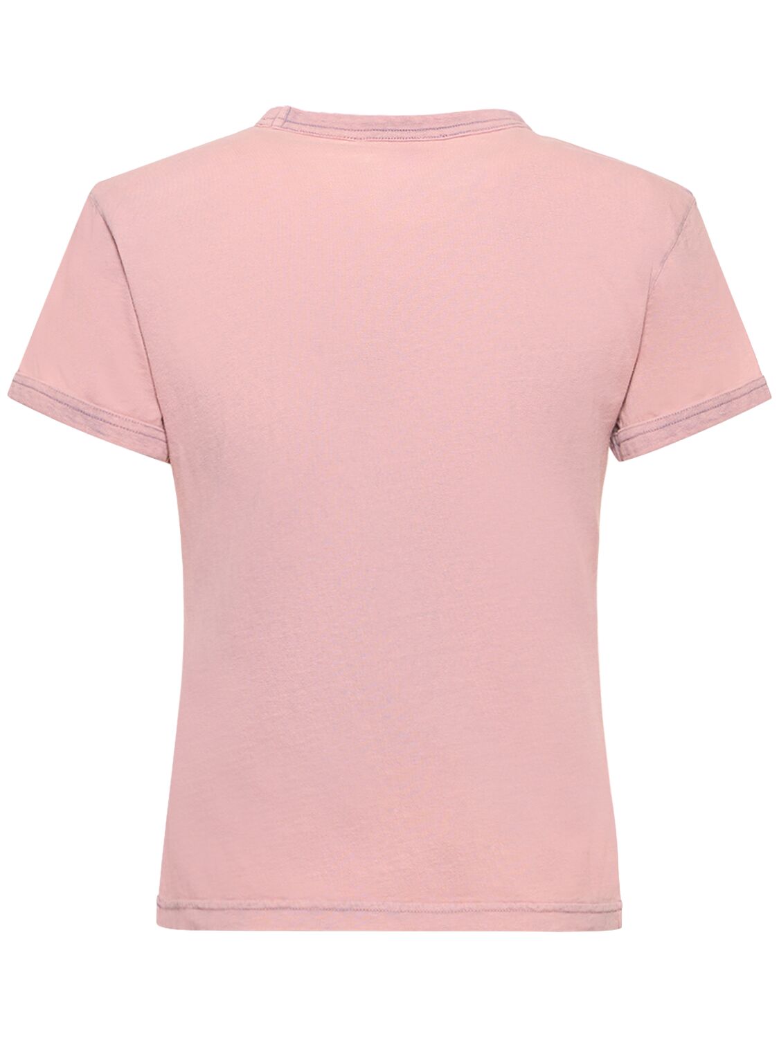 Shop Acne Studios Faded Cotton Jersey T-shirt W/logo In Faded Purple