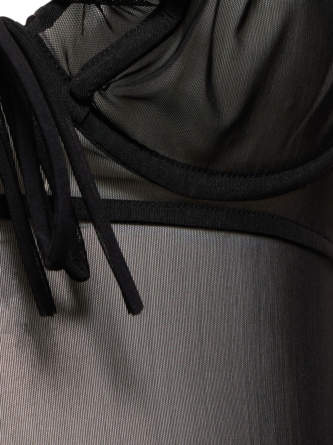 Shop Y/project Sleeveless Mesh Bodysuit In Black