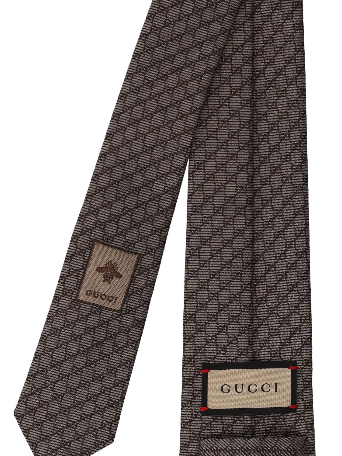 Shop Gucci 7cm Ginny Silk & Wool Tie In Camel