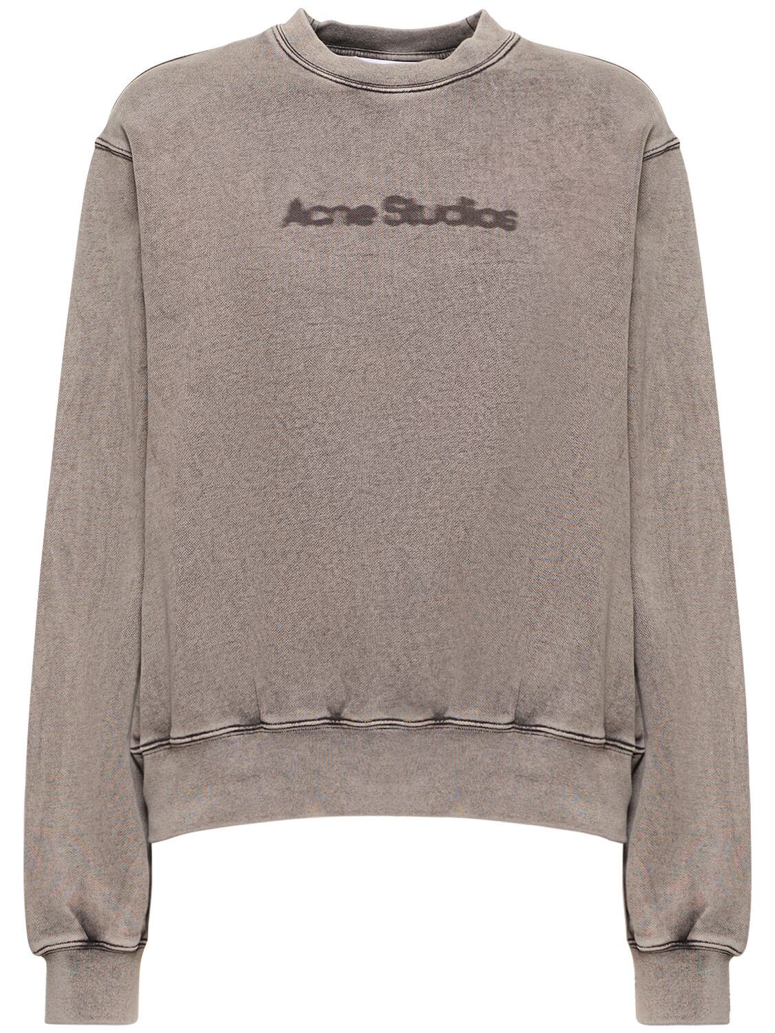 ACNE STUDIOS Faded Logo Print Jersey Sweatshirt