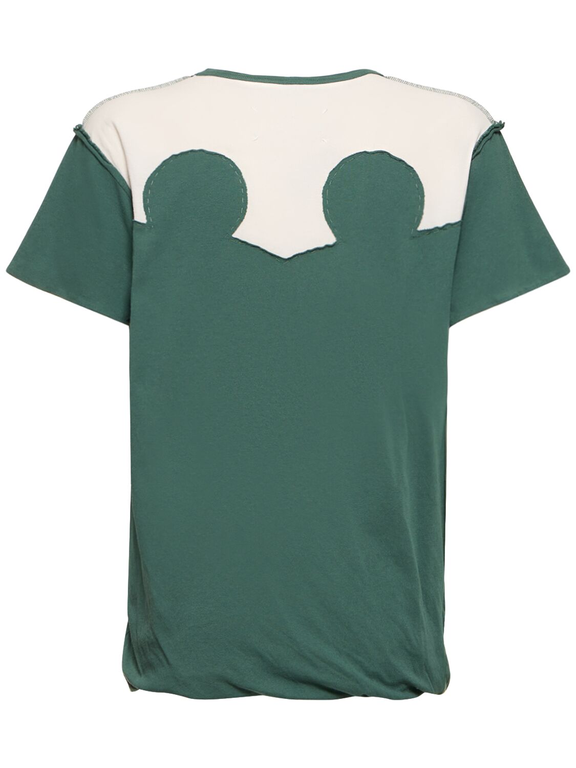 Shop Maison Margiela Printed Logo Jersey T-shirt In Green