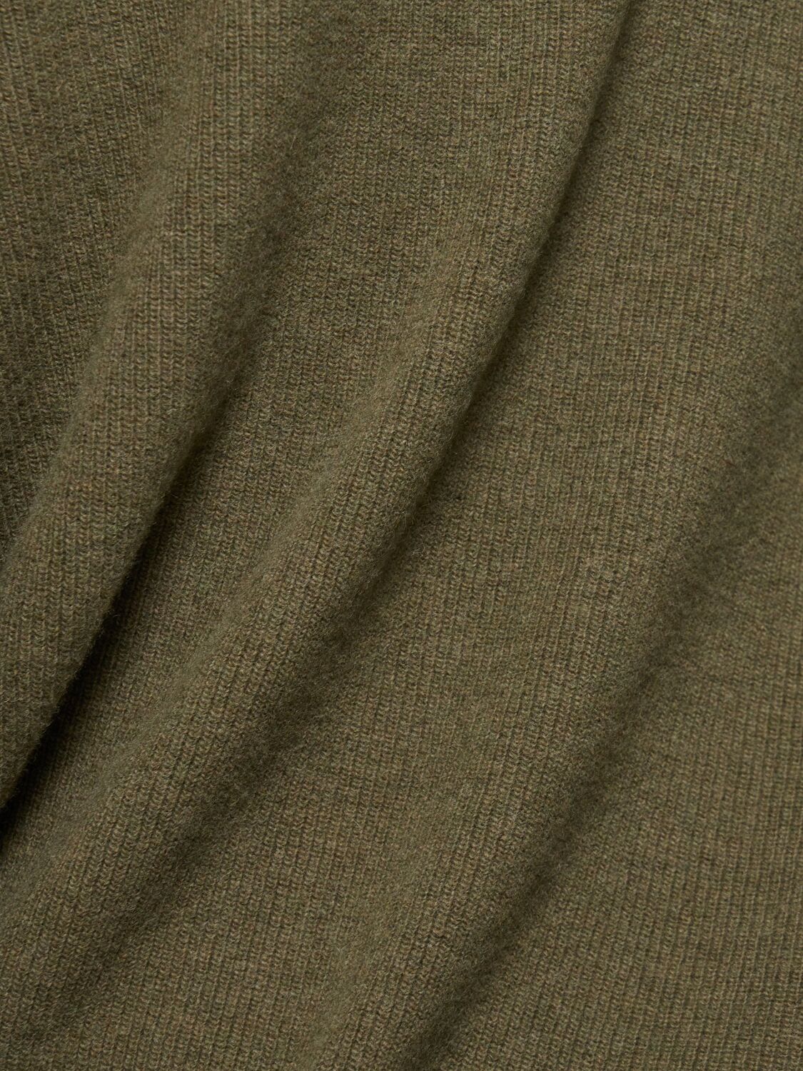 Shop Lemaire Wool Blend Knit Turtleneck In Green