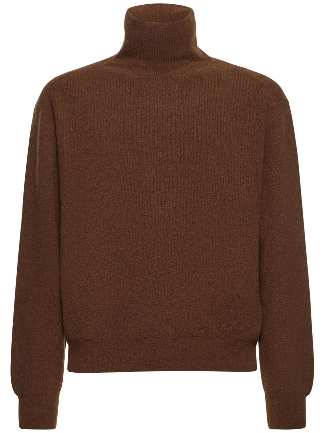 Lemaire Wool Blend Knit Turtleneck In Brown