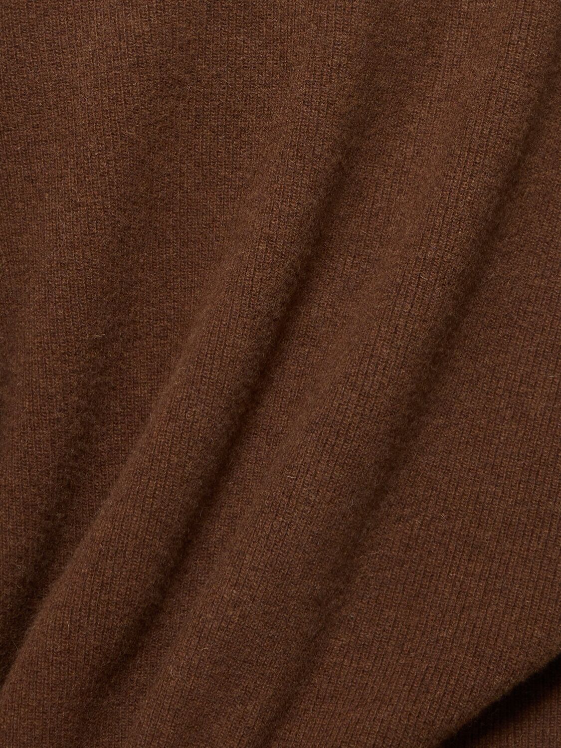 Shop Lemaire Wool Blend Knit Turtleneck In Brown