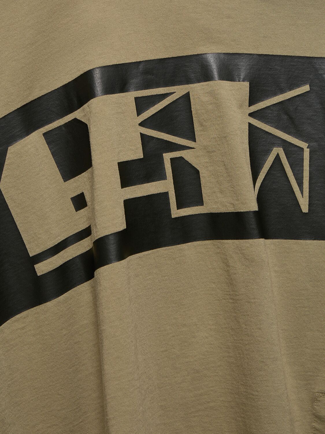 Shop Rick Owens Drkshdw Logo Printed Cotton Jersey T-shirt In Palegreen,black