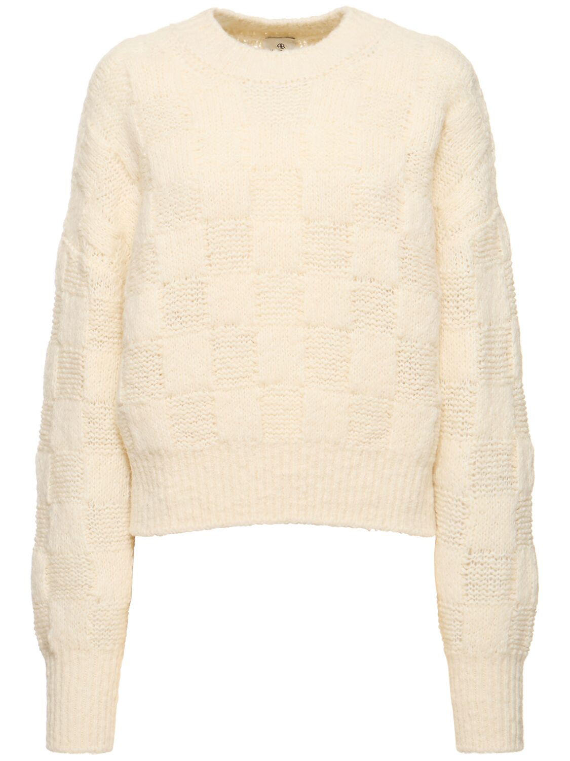 Anine Bing Bennett Wool Blend Sweater In White
