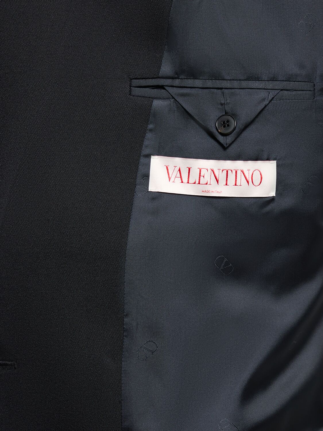 Shop Valentino Wool Blazer W/scarf Panels In 0no