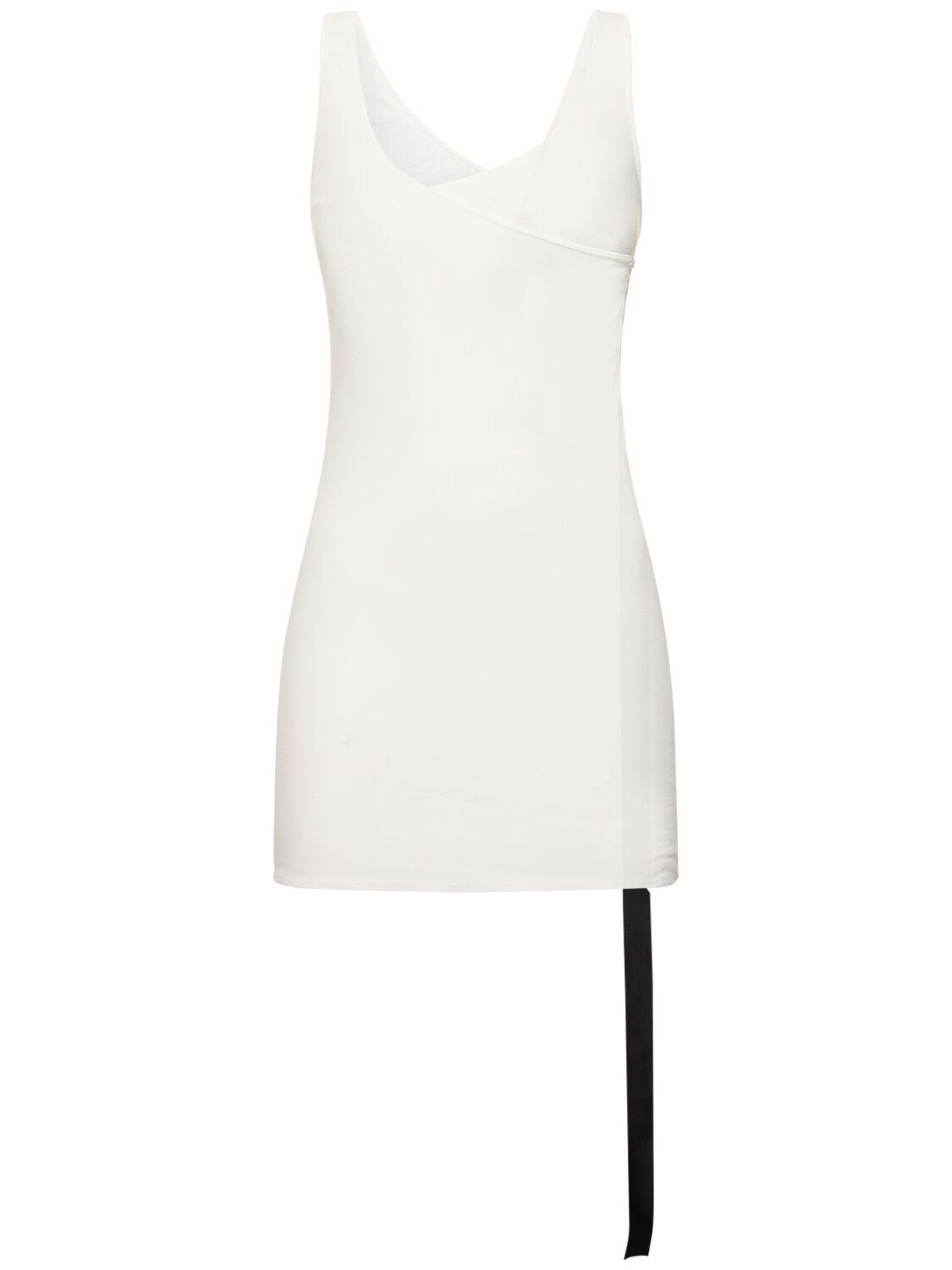 Rick Owens Double Ziggy Cotton Jersey Tank Top In White