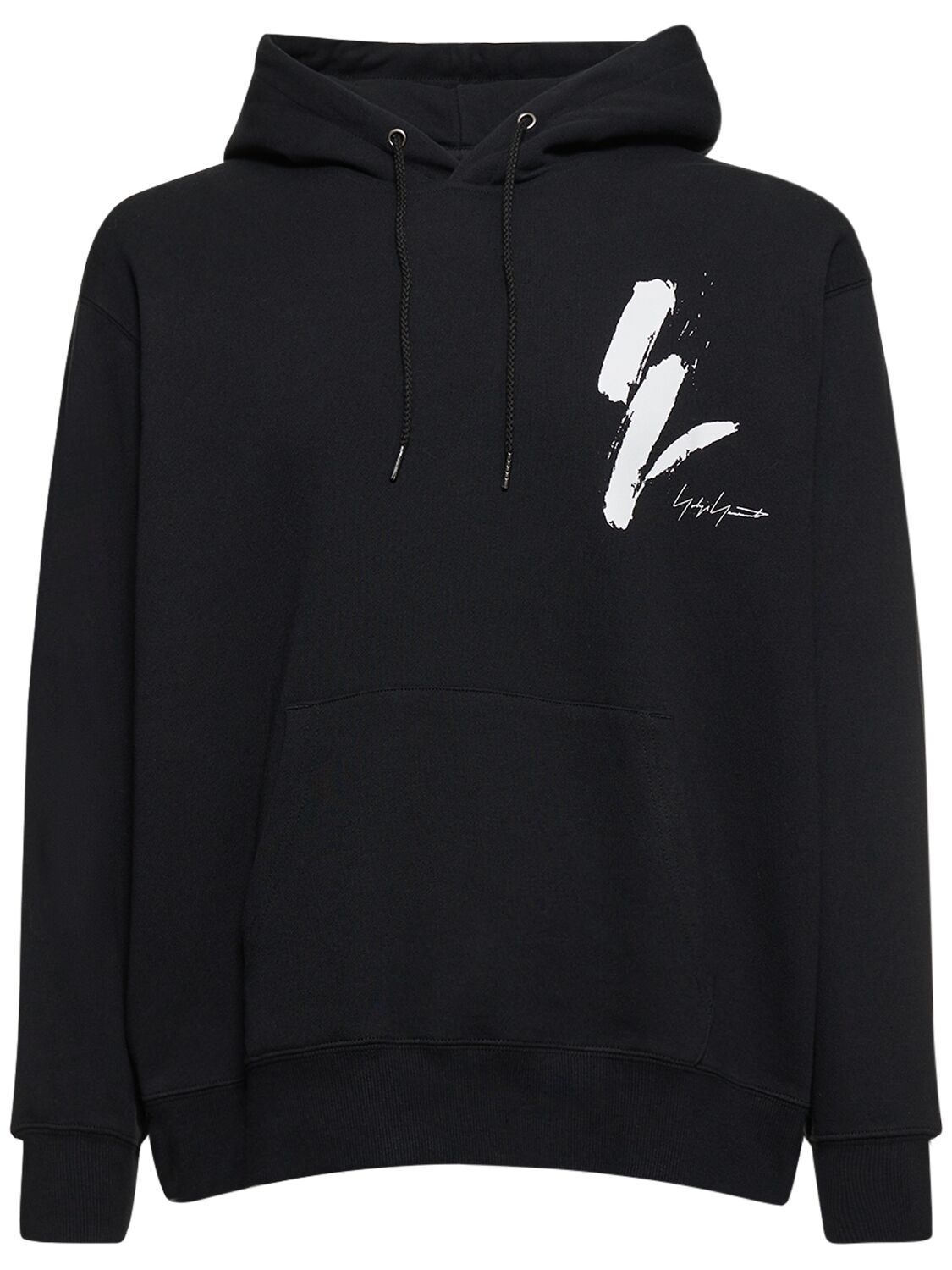 Shop Yohji Yamamoto New Era Cotton Hoodie In Black