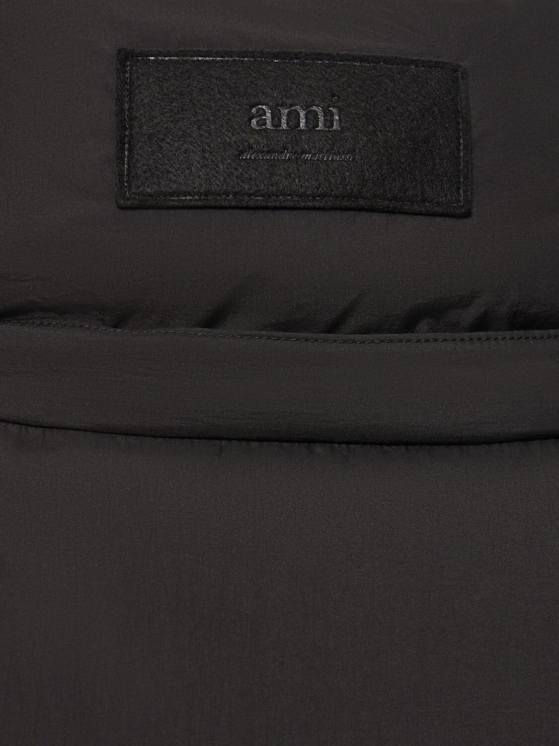 Shop Ami Alexandre Mattiussi Technical Water-repellent Down Vest In Black