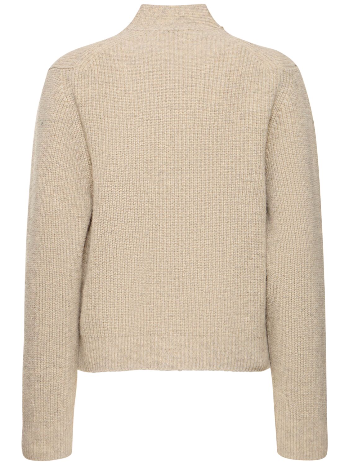 Shop Lemaire Cropped Wool Cardigan In White
