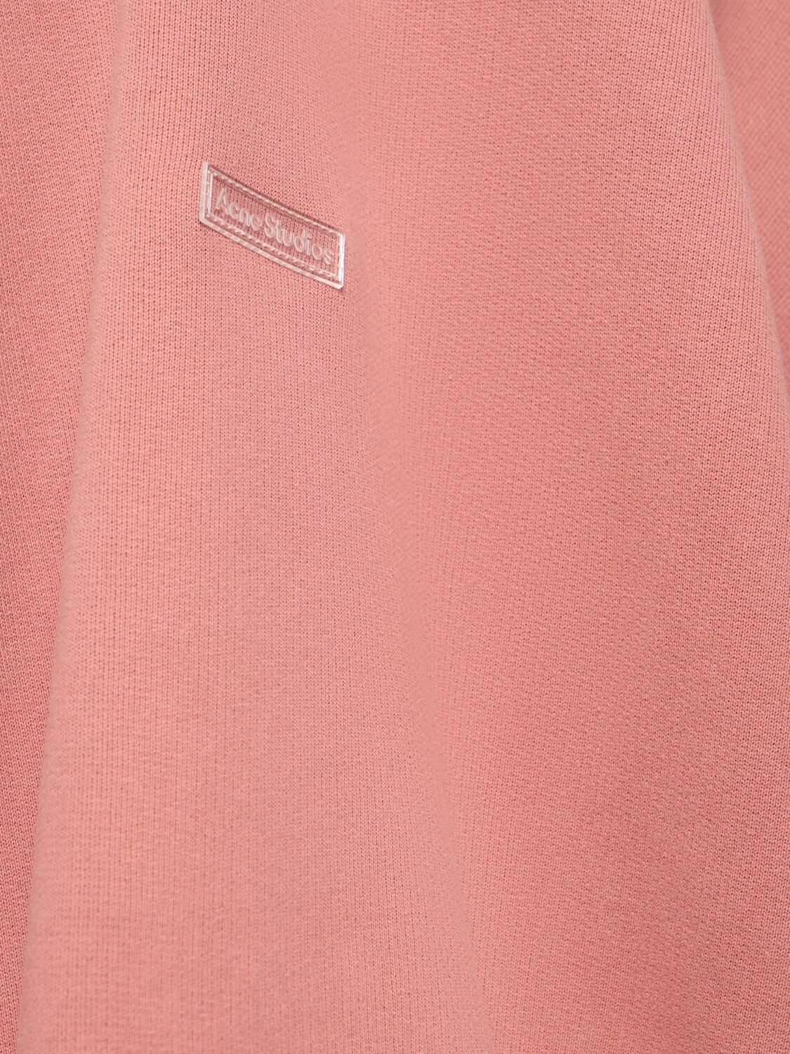 Shop Acne Studios Fester Vintage Cotton Jersey Hoodie In Vintage Pink