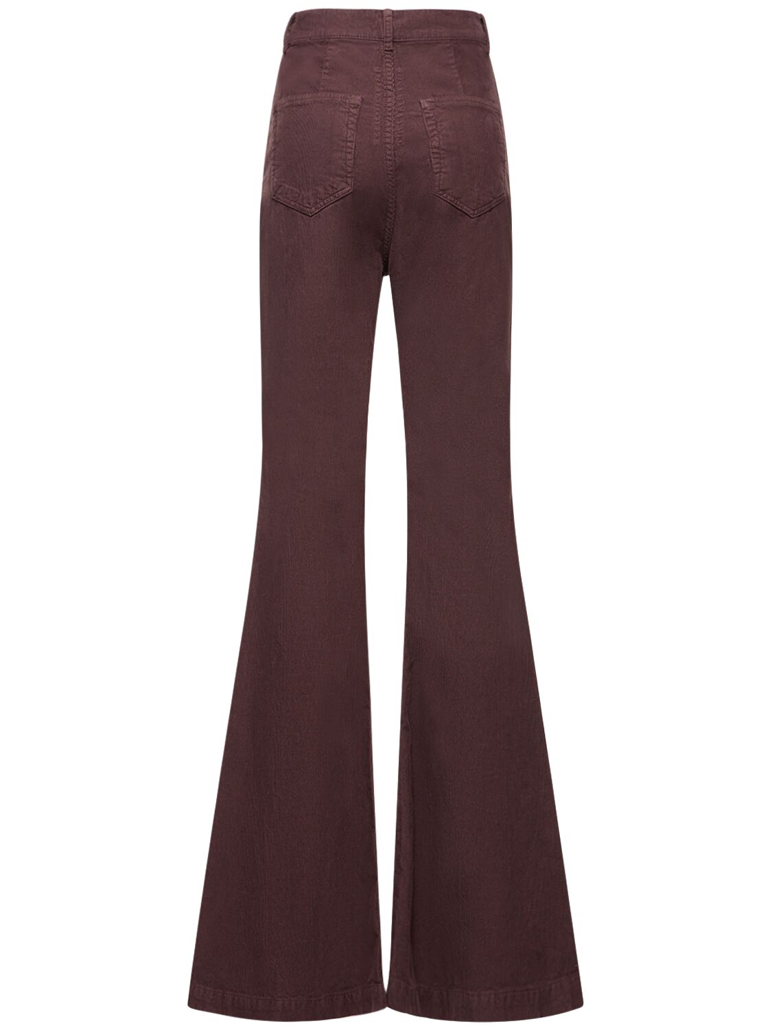 Shop Rick Owens Bolan High Rise Flared Corduroy Pants In Purple