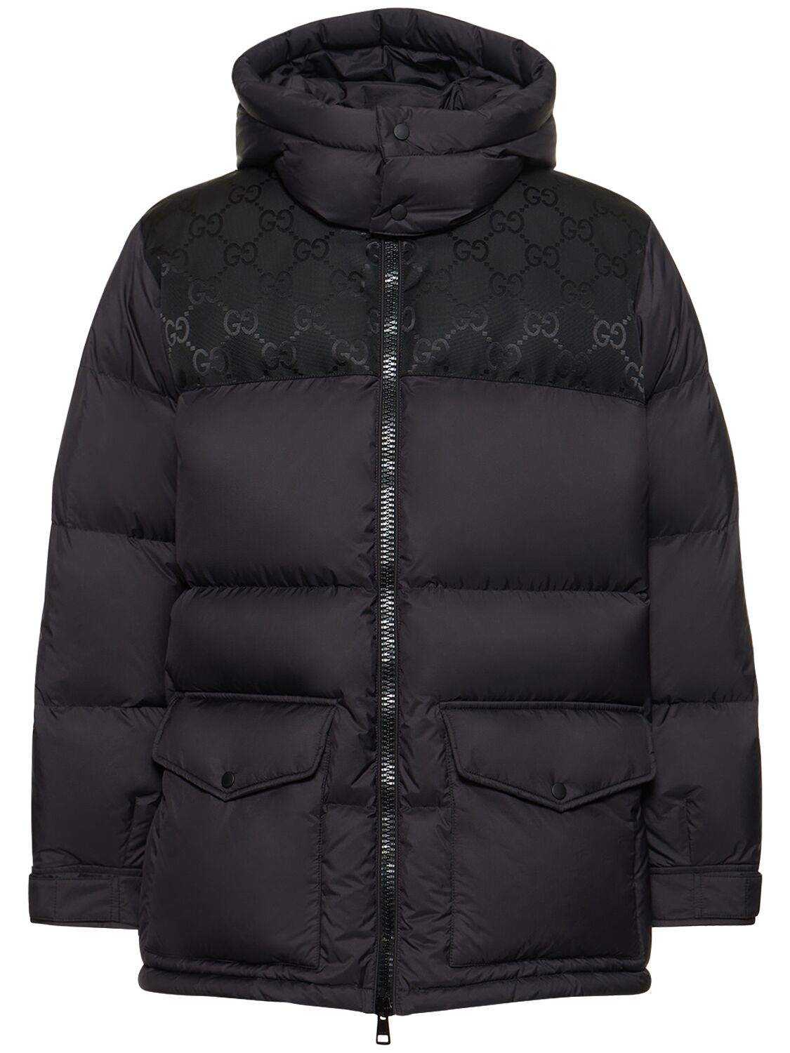 Image of Ripstop Nylon Down Jacket W/ Gg Details