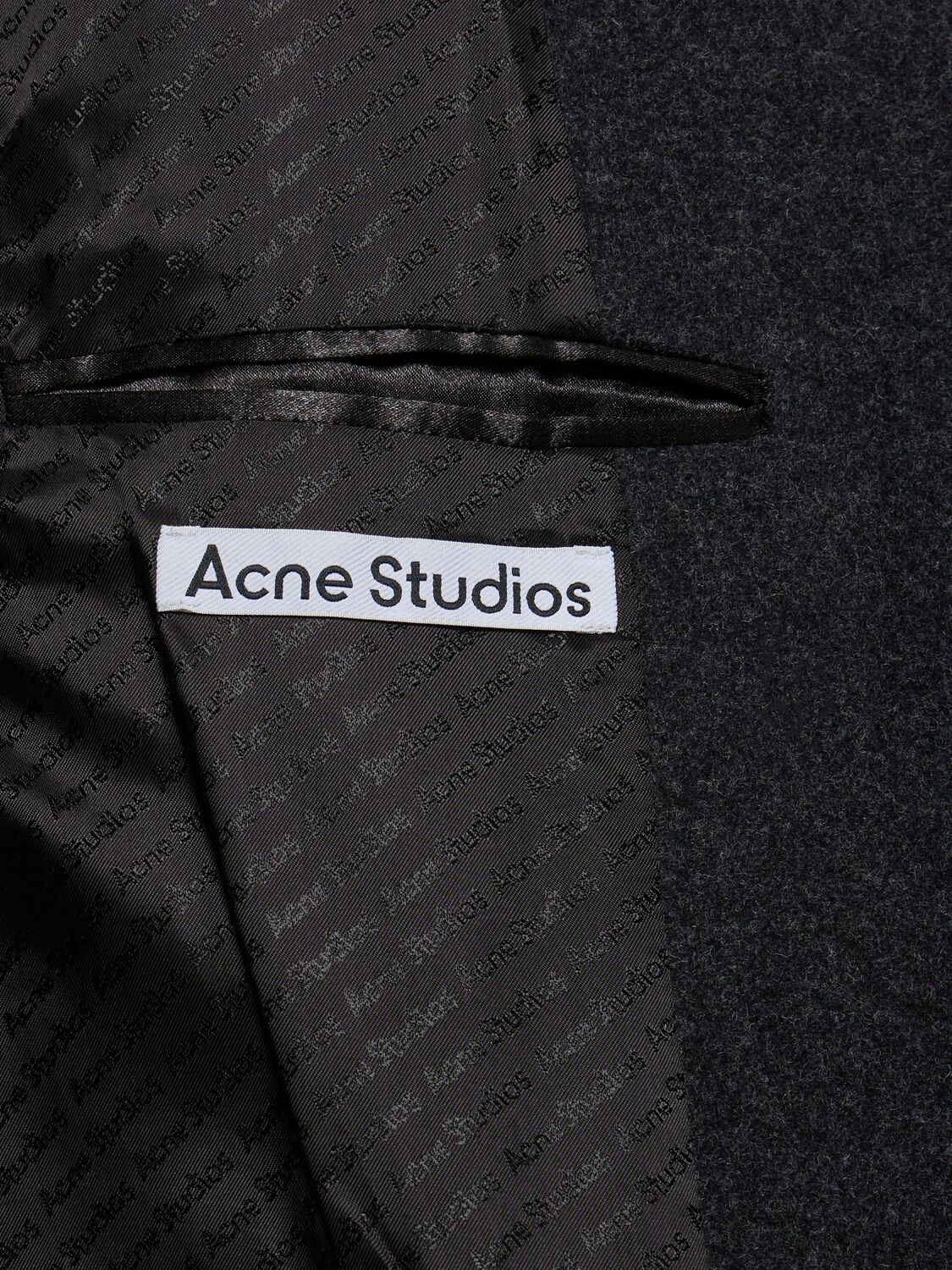 Shop Acne Studios Orkar Classic Wool Mélange Coat In Heather Grey