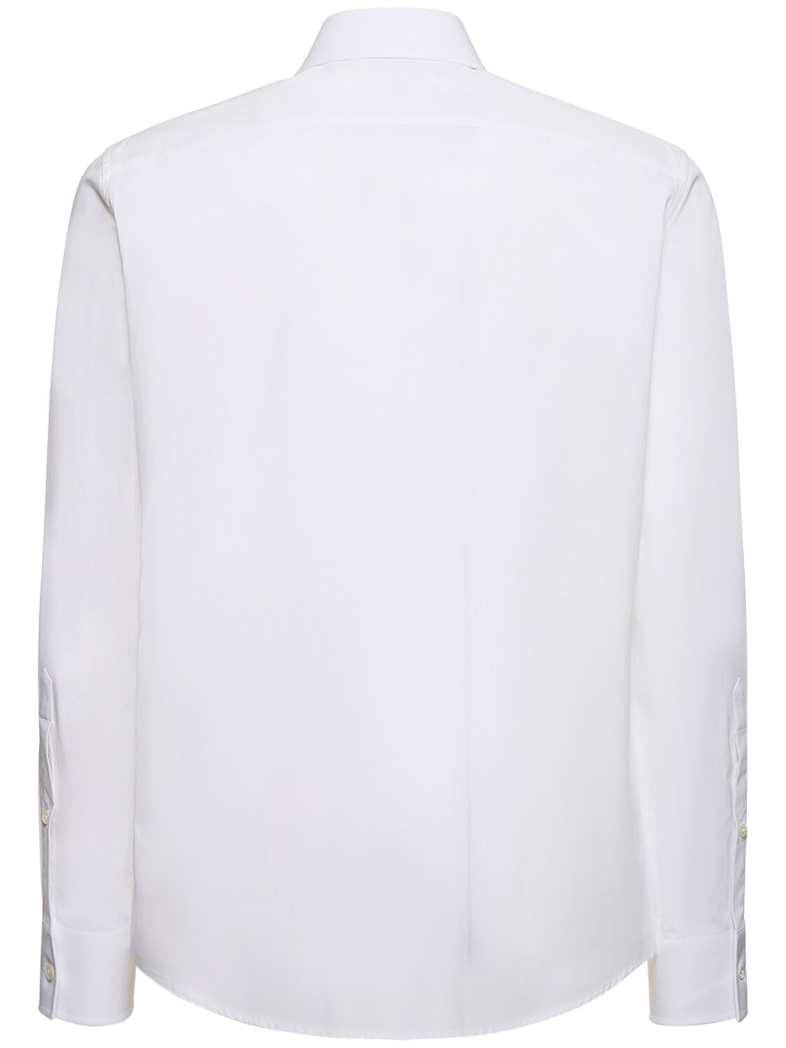 Shop Valentino Long Sleeved Cotton Shirt In 0bo