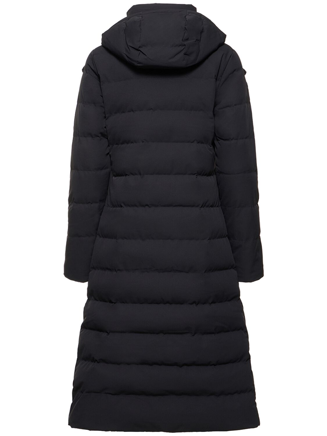 Shop Marmot Prospect Zip Up Long Down Coat In Black