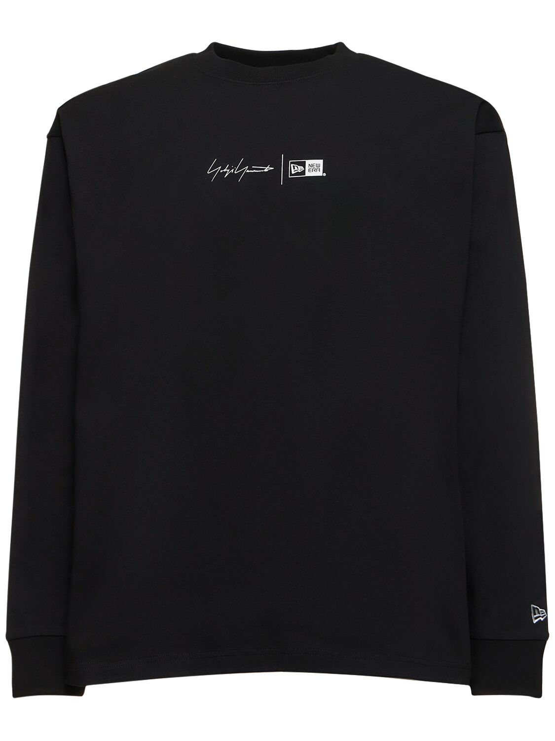 Yohji Yamamoto Logo印花棉t恤 In Black