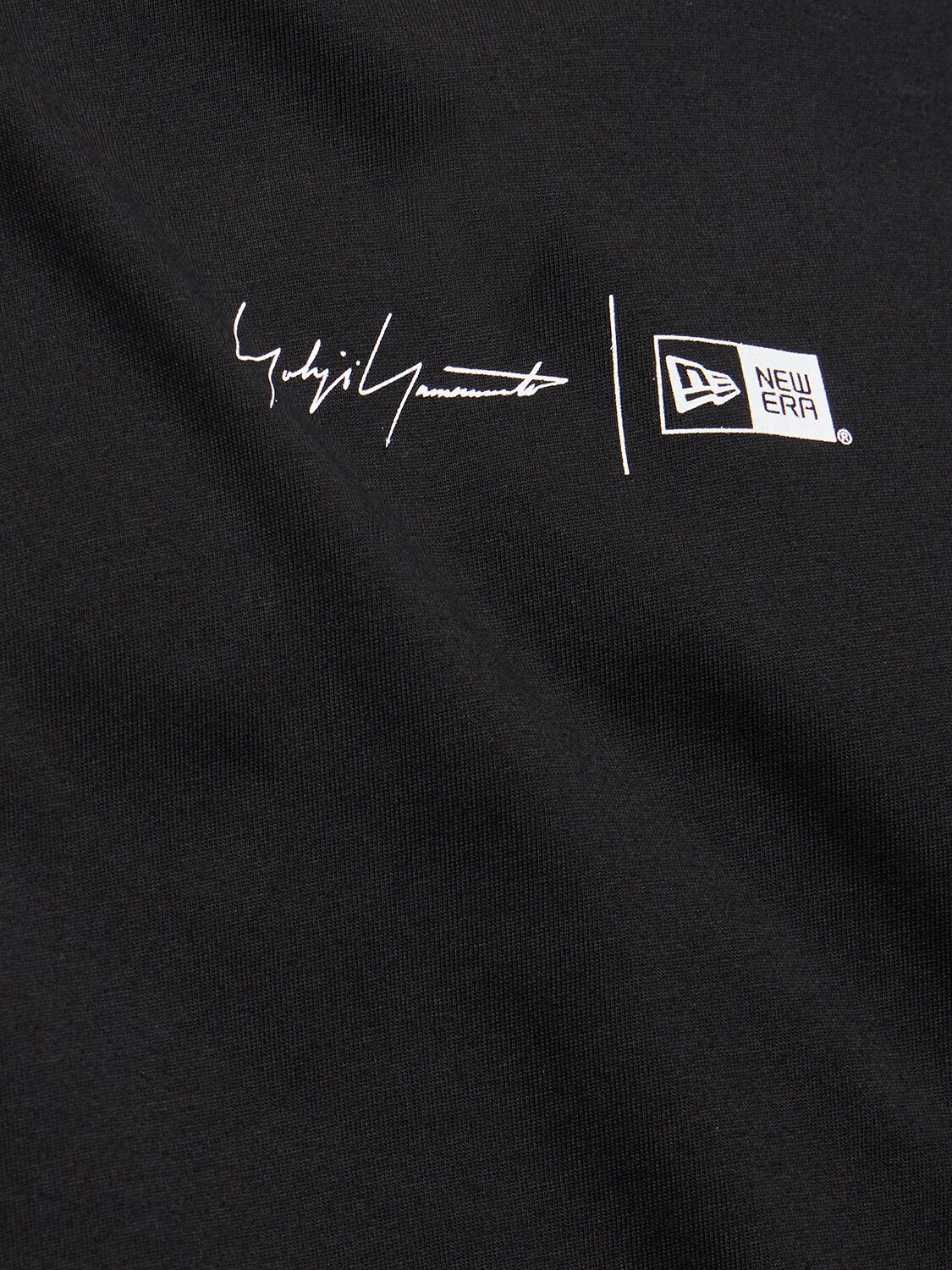 Shop Yohji Yamamoto New Era Cotton T-shirt In Black
