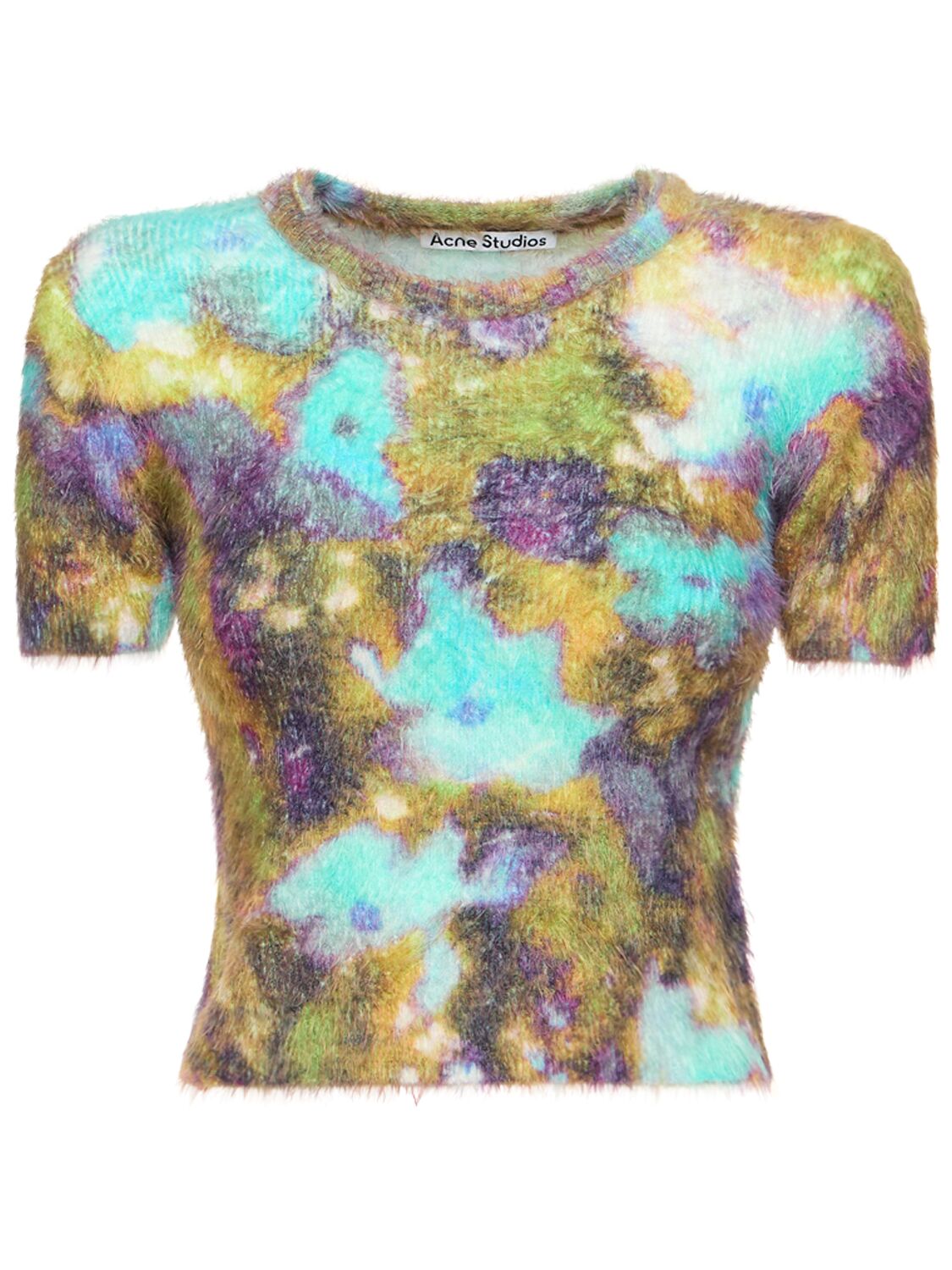 Printed Knit Crop Top – WOMEN > CLOTHING > TOPS