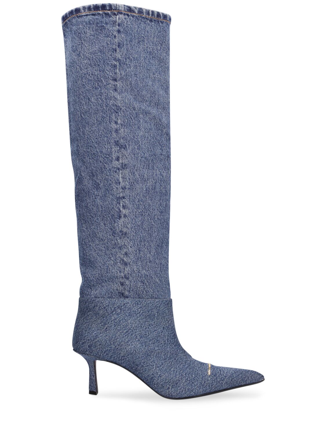 ALEXANDER WANG 65MM VIOLA DENIM TALL BOOTS