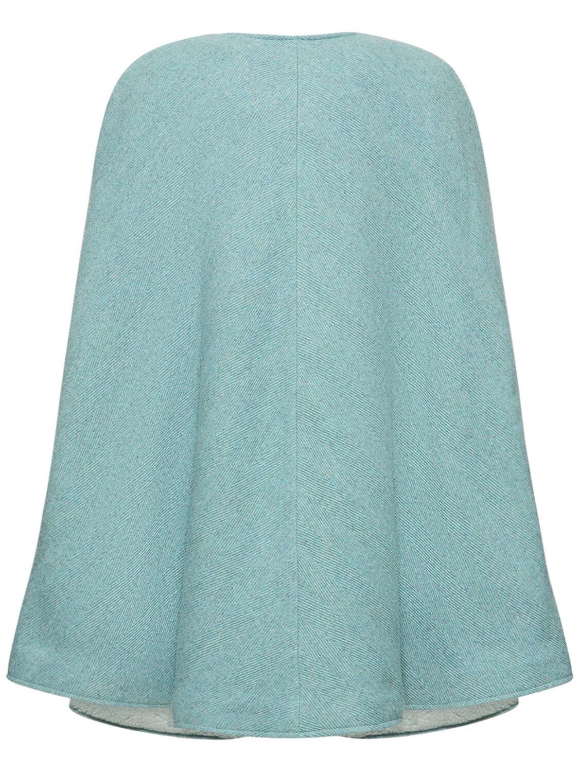 Shop Maria De La Orden Snow Tweed Short Cape Coat In Light Blue