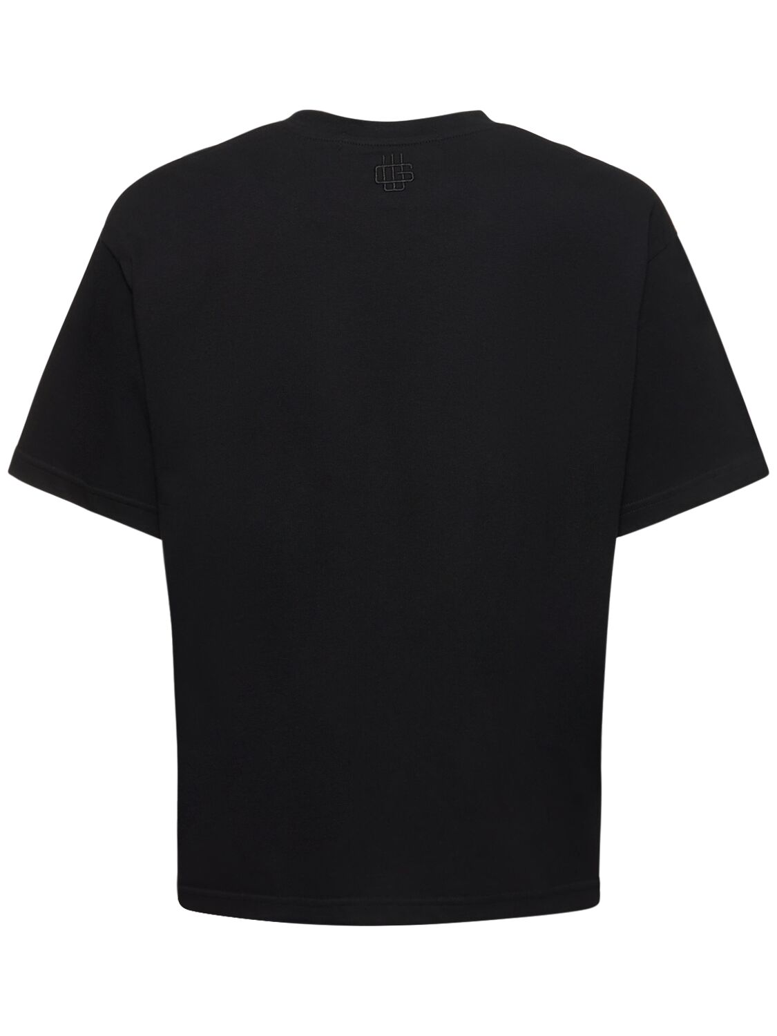 Shop Garment Workshop Boxy Fit T-shirt W/ Double Embroidery In Chaos Black
