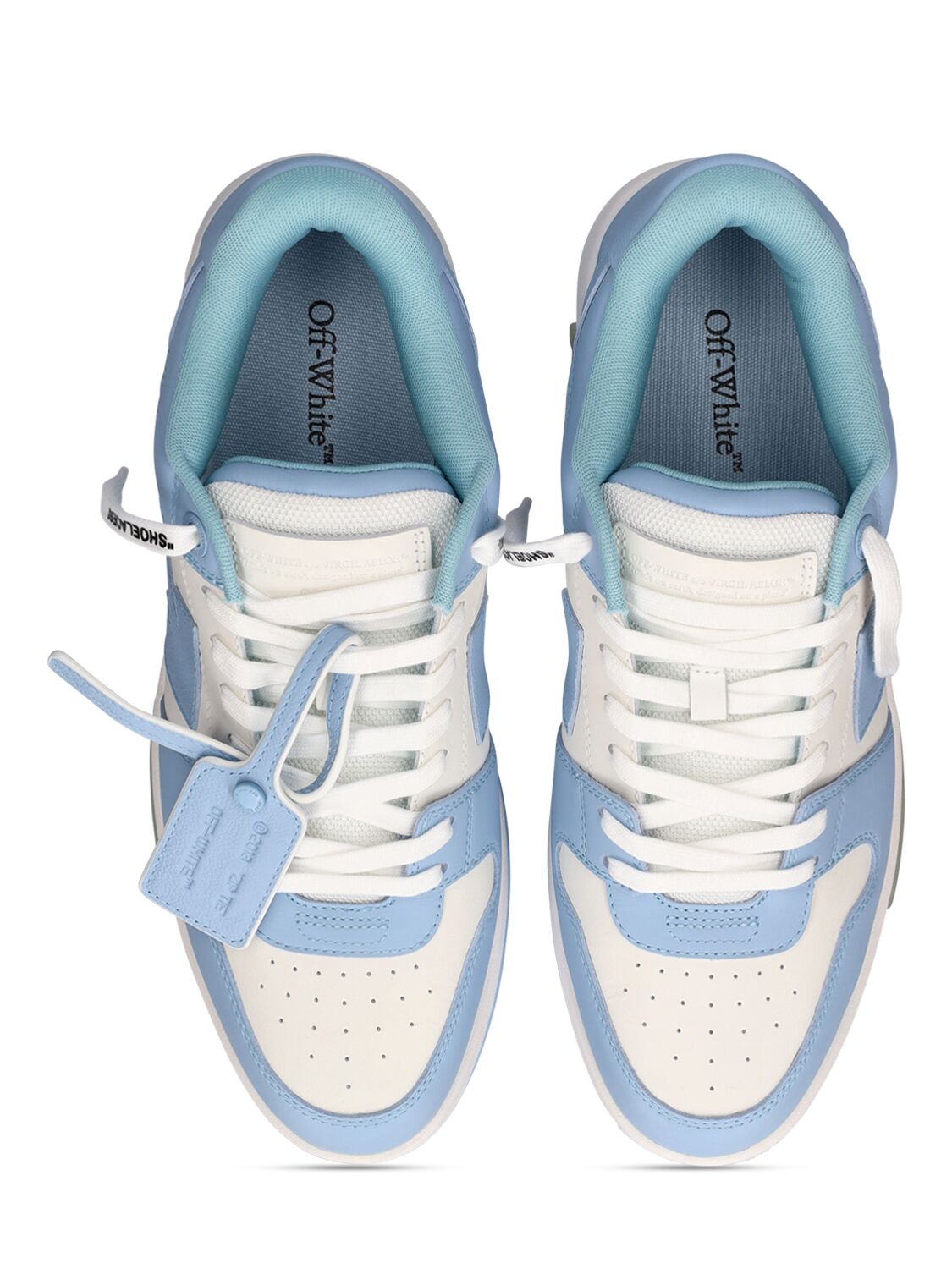 Shop Off-white Out Of Office Leather Sneakers In Blue,white