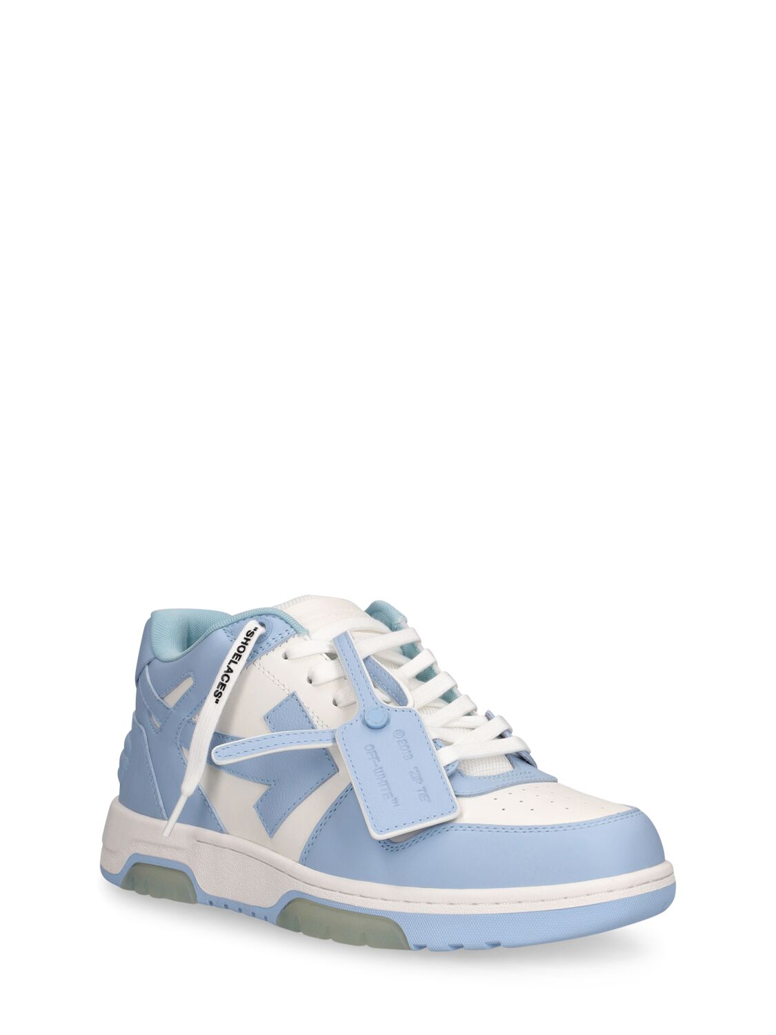 Shop Off-white Out Of Office Leather Sneakers In Blue,white